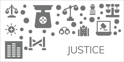 justice icon set