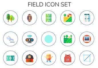 Modern Simple Set of field Vector flat Icons