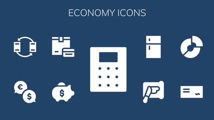 economy icon set