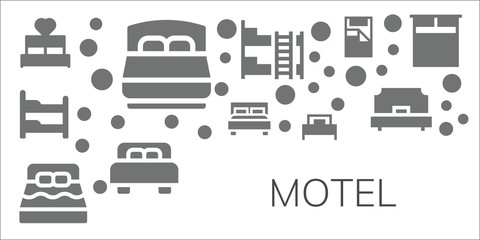 motel icon set