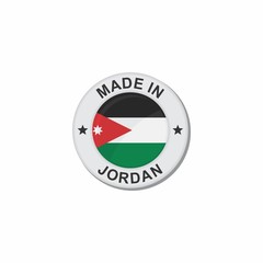Circle National flag (Made in) - Jordan