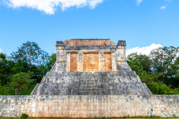 Ruins of the Temple of the Bearded Man in Chichen Itza, Mexico
