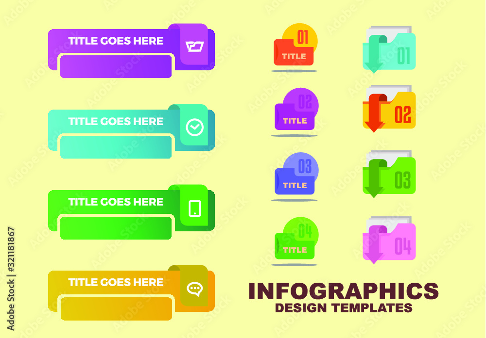 Poster bundle of editable colorful business and public information info graphics with flat design of chart,