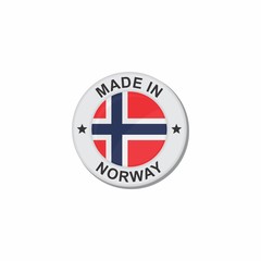 Obraz premium Circle National flag Made in - Norway