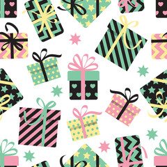 holiday boxes 3. seamless pattern