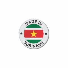 Circle National flag (Made in) - Suriname