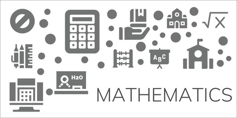 Fototapeta na wymiar mathematics icon set