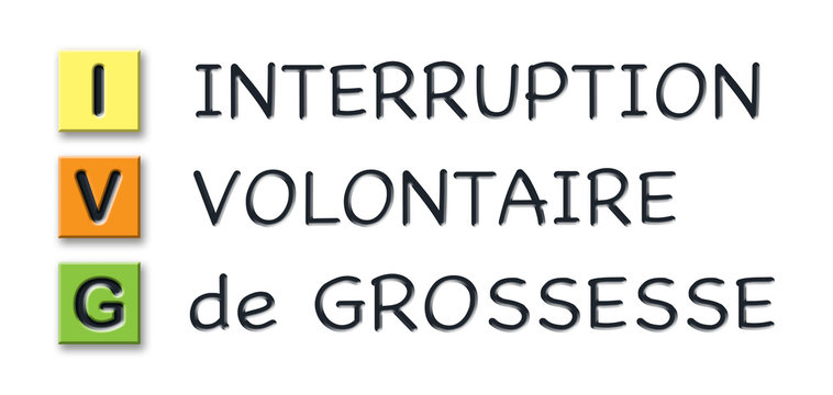 IVG initials in colored 3d cubes with meaning in french language