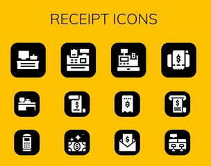 receipt icon set