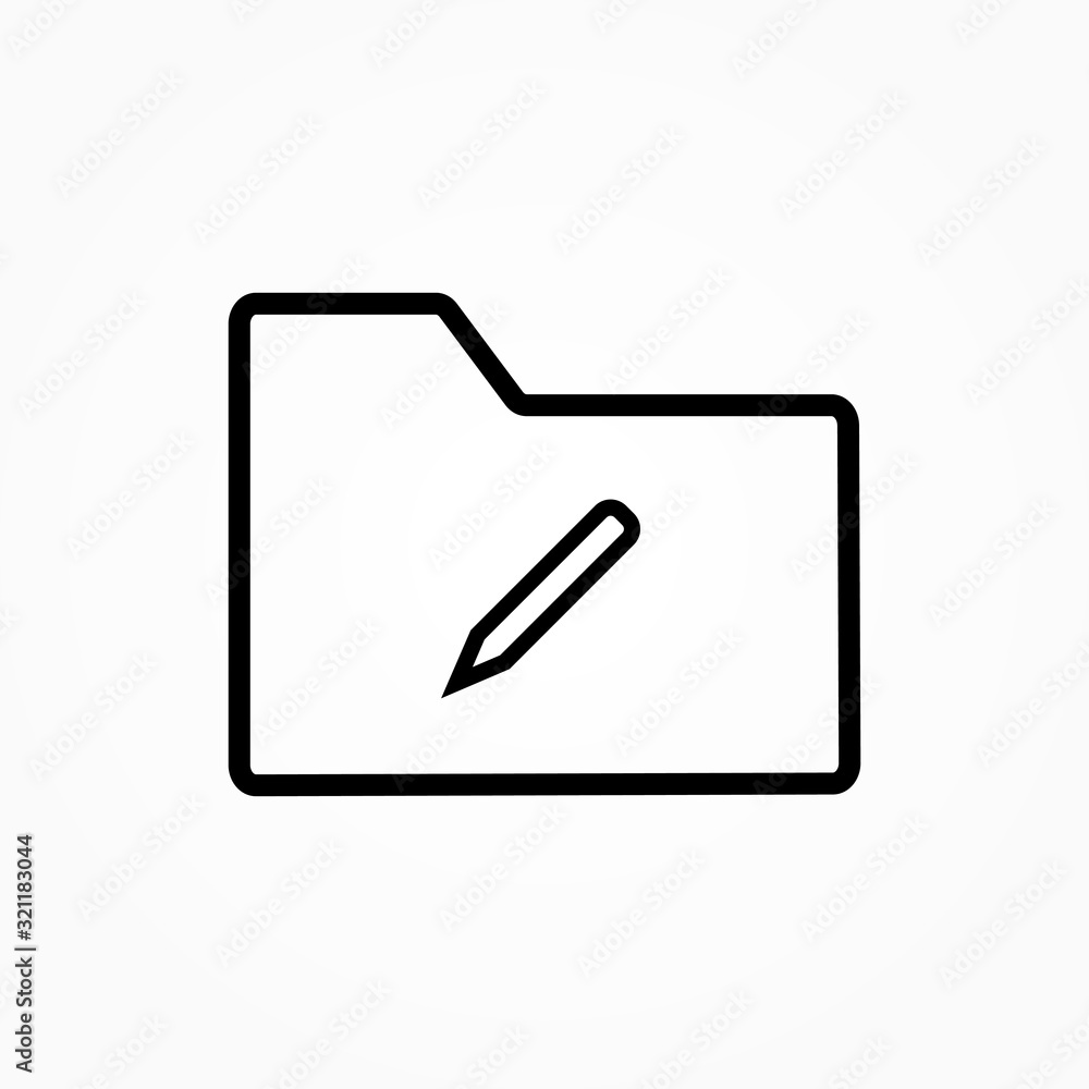 Poster writing folder file single icon design