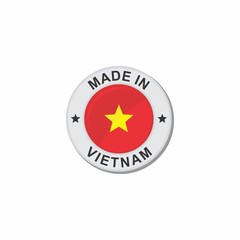 Circle National flag Made in - Vietnam