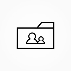 Fototapeta premium user group folder icon design vector illustration