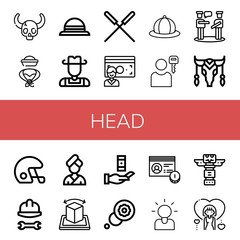 Set of head icons