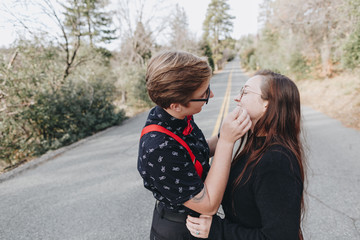 Obraz premium cute couple outdoors