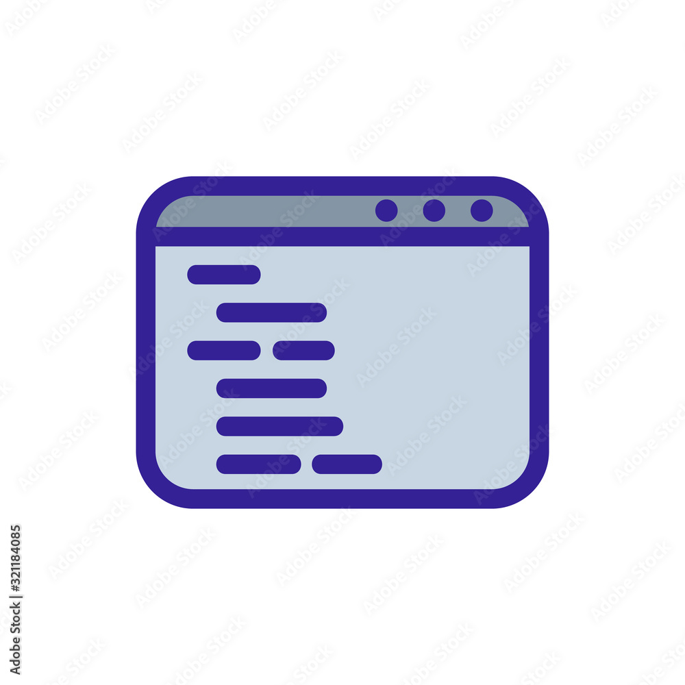 Poster browser icon vector. thin line sign. isolated contour symbol illustration