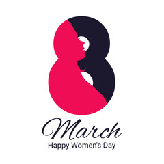 Flyer or Pamphlet with stylish 8 March and illustration for Happy International Women's Day celebration