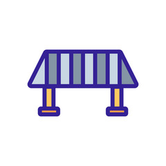 Bridge icon vector. Thin line sign. Isolated contour symbol illustration