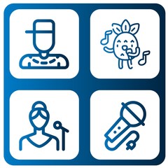singer simple icons set