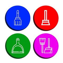 broomstick icon set
