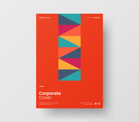 Amazing business presentation vector A4 vertical orientation front page mock up. Modern corporate report cover abstract geometric illustration design layout. Company identity brochure template.