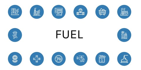 fuel icon set