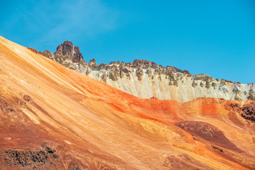 Fototapeta na wymiar colorful volcanic land