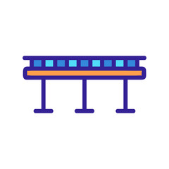 Bridge icon vector. Thin line sign. Isolated contour symbol illustration