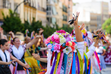 Traditional dance of Malaga, Feria de Malaga, Andalusia, Spain, Europe