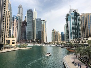 Fototapeta na wymiar marina in dubai united arab emirates