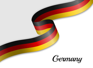 waving ribbon flag Germany