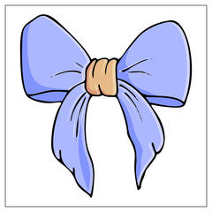 Vector bow flat icon. Single high quality symbol of knot for web design or mobile app