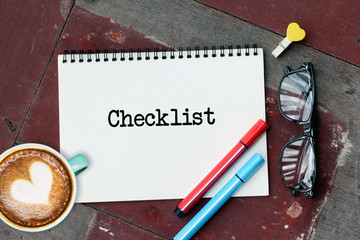 checklist word concept