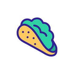 Taco icon vector. Thin line sign. Isolated contour symbol illustration