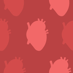 Valentine's Day seamless pattern. Heart on a pink background. Design for cards, invitations.