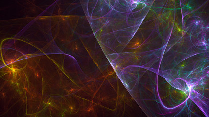 Fractal 3D rendering abstract and shiny background