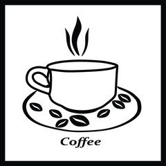 Coffee line icon graphic design concept. Elements that can be edited, can be used as types of logos, icons, templates on the web and print.
