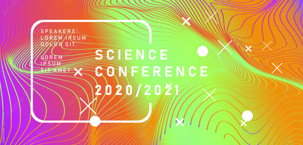 Poster abstract geometric background. poster template for business and it technologies conference.