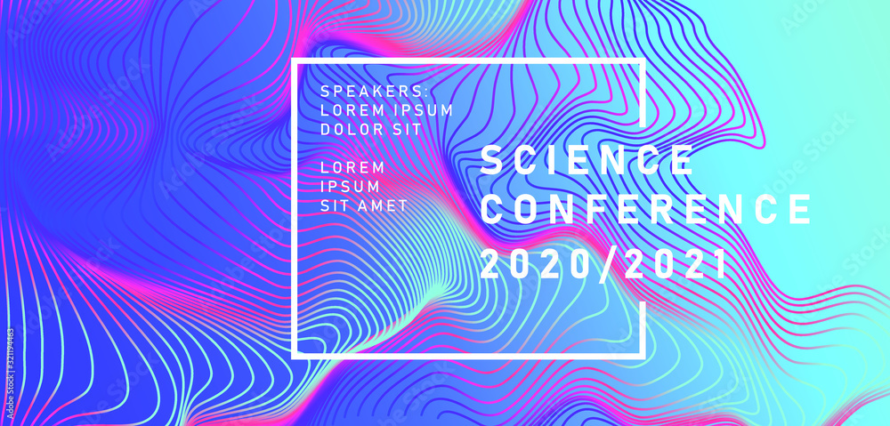 Poster abstract geometric background. poster template for business and it technologies conference.