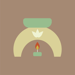 Aromatherapy candle stove icon
