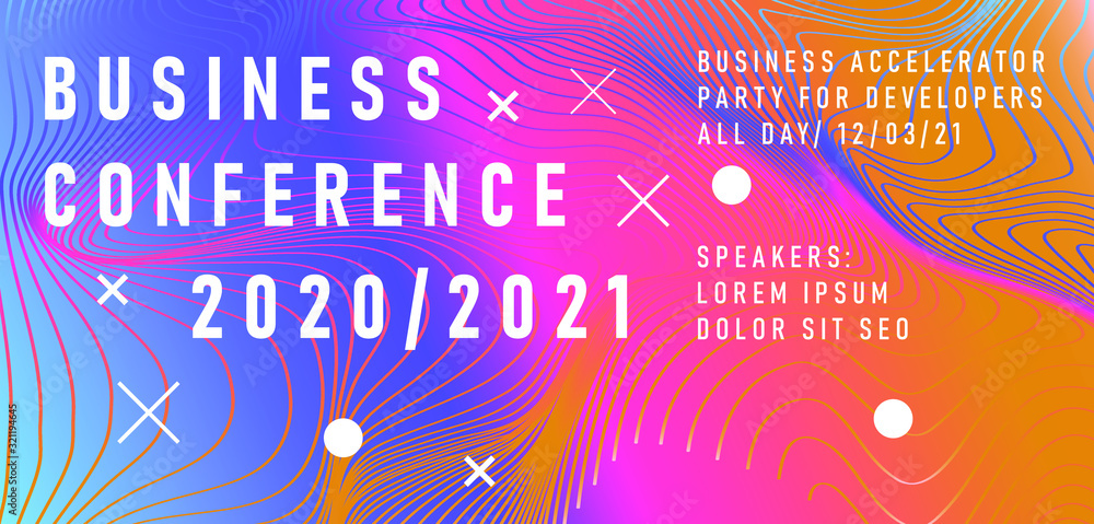Poster abstract geometric background. poster template for business and it technologies conference.