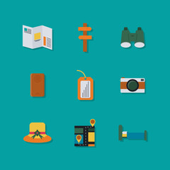 Holiday and travel  icon collection set