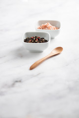 Salt and Pepper on a table