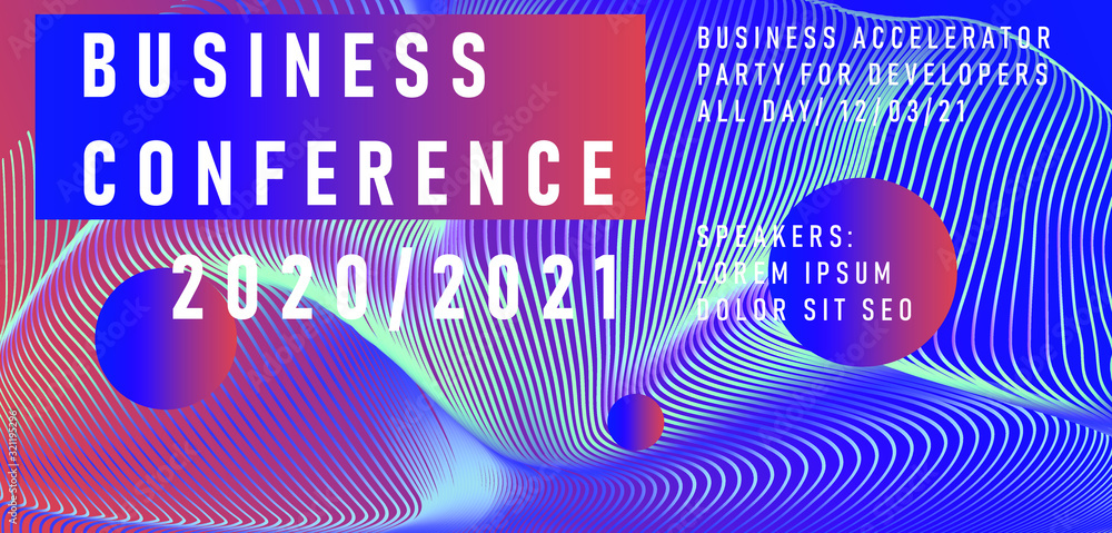 Poster abstract geometric background. poster template for business and it technologies conference.
