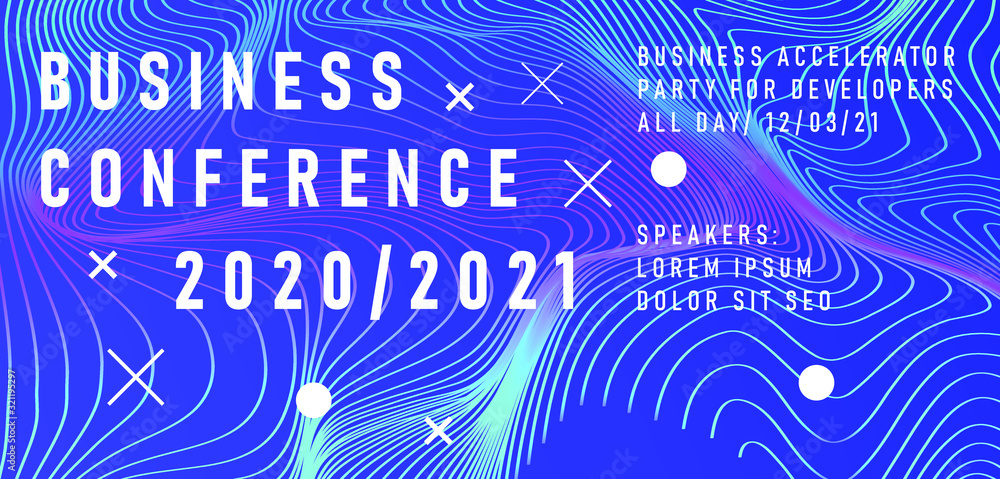 Poster abstract geometric background. poster template for business and it technologies conference.