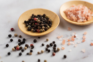Salt and Pepper on a table