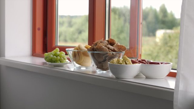 Healthy snacks on the window still