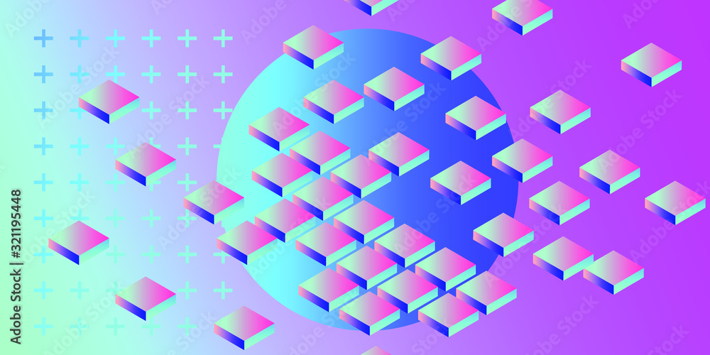 Poster abstract geometric background. poster template for business and it technologies conference.