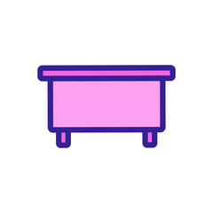 table icon vector. Thin line sign. Isolated contour symbol illustration