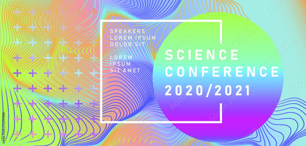 Poster abstract geometric background. poster template for business and it technologies conference.
