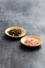 Salt and Pepper on a table